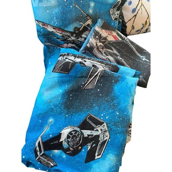 Star Wars X-Wing & TIE Fighter Blue Twin Sheet  Set - Picture 1 of 15